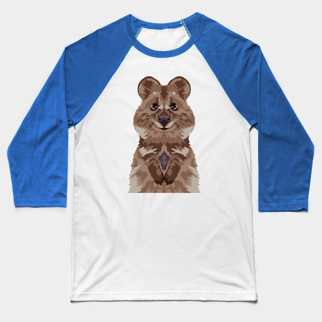 Smile - Quokka Baseball T-Shirt by GeoCreate